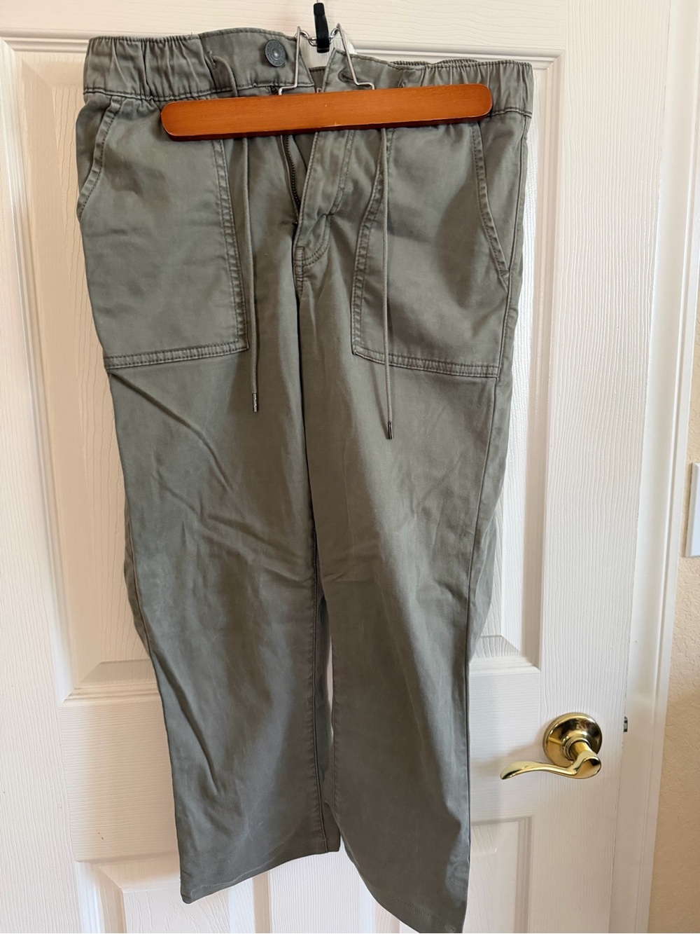 American Eagle Outfitters Olive Utility Drawstring stretch
